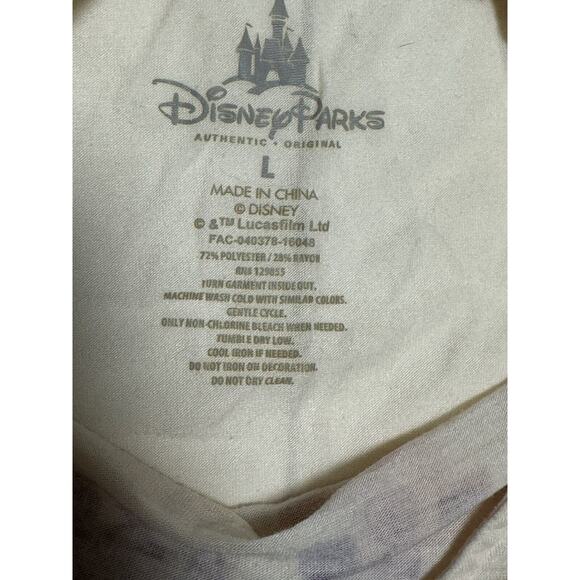 Disney Parks Star Wars R2D2 Sleeveless Open Back T Shirt Tank Beige Large - Picture 3 of 3